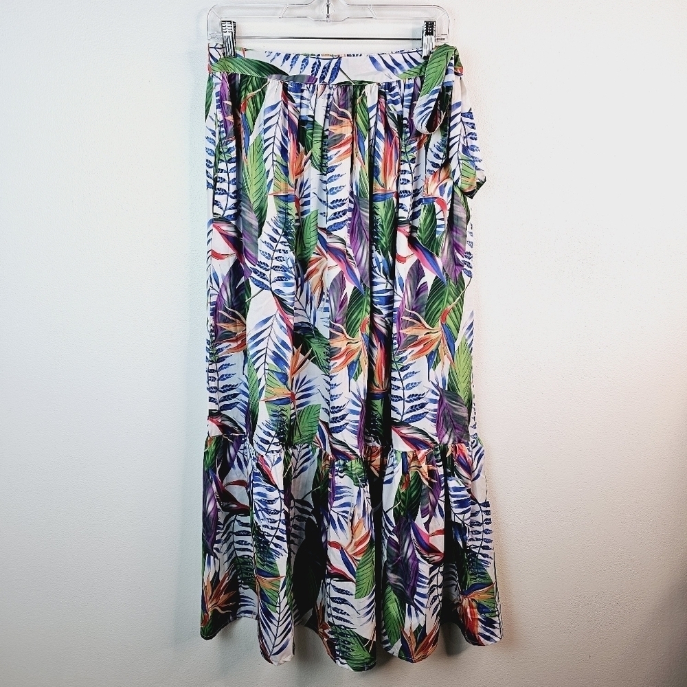 Rachel Zoe Tropical Leaf Palm Print Skirt NWT, size Medium